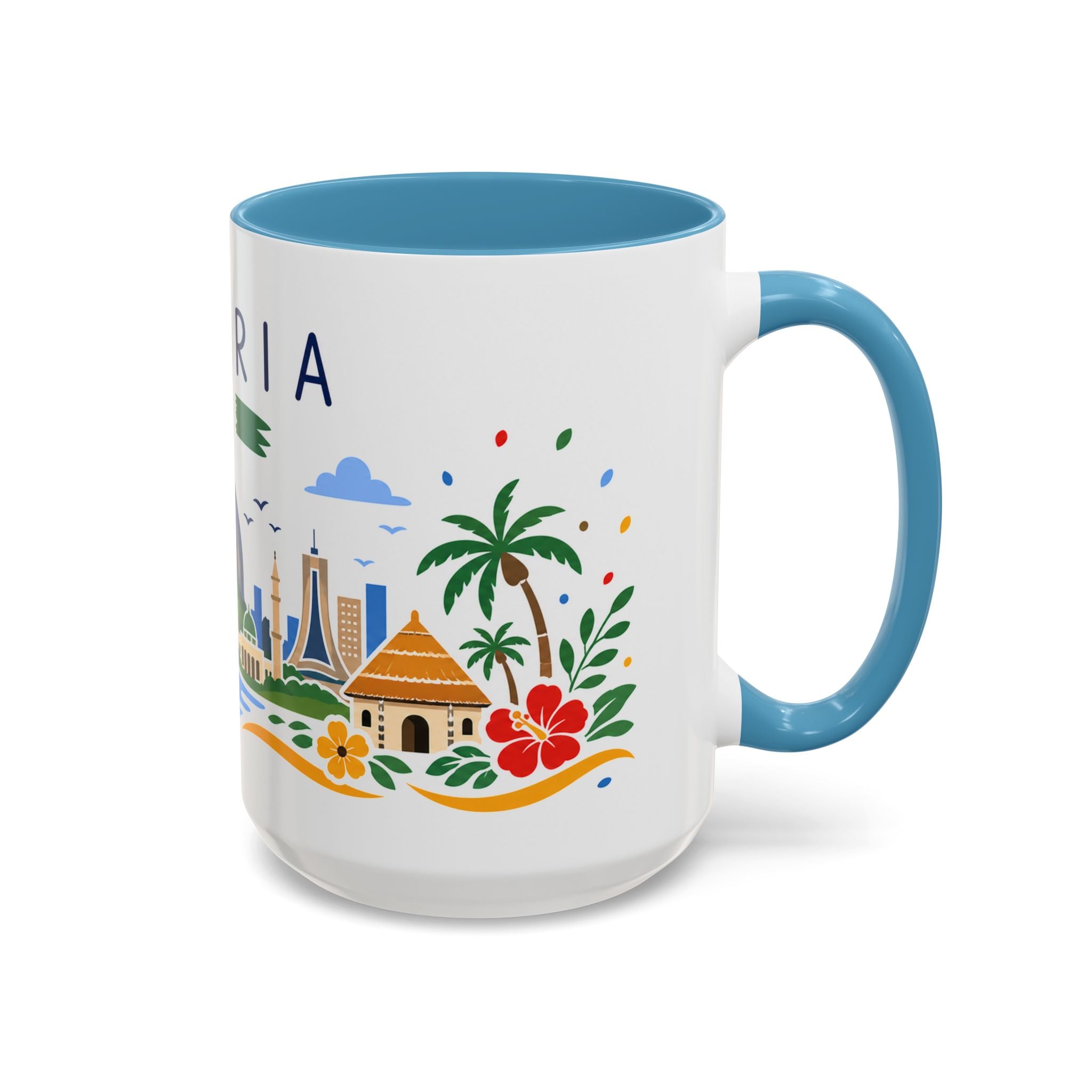 Nigeria Coffee Mug | Travel Souvenir Accent Mug | Country Gift Ceramic Cup 11oz 15oz