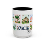 Cancun Coffee Mug | Postage Stamp Collage Mug | Travel Souvenir Accent Cup 11oz 15oz