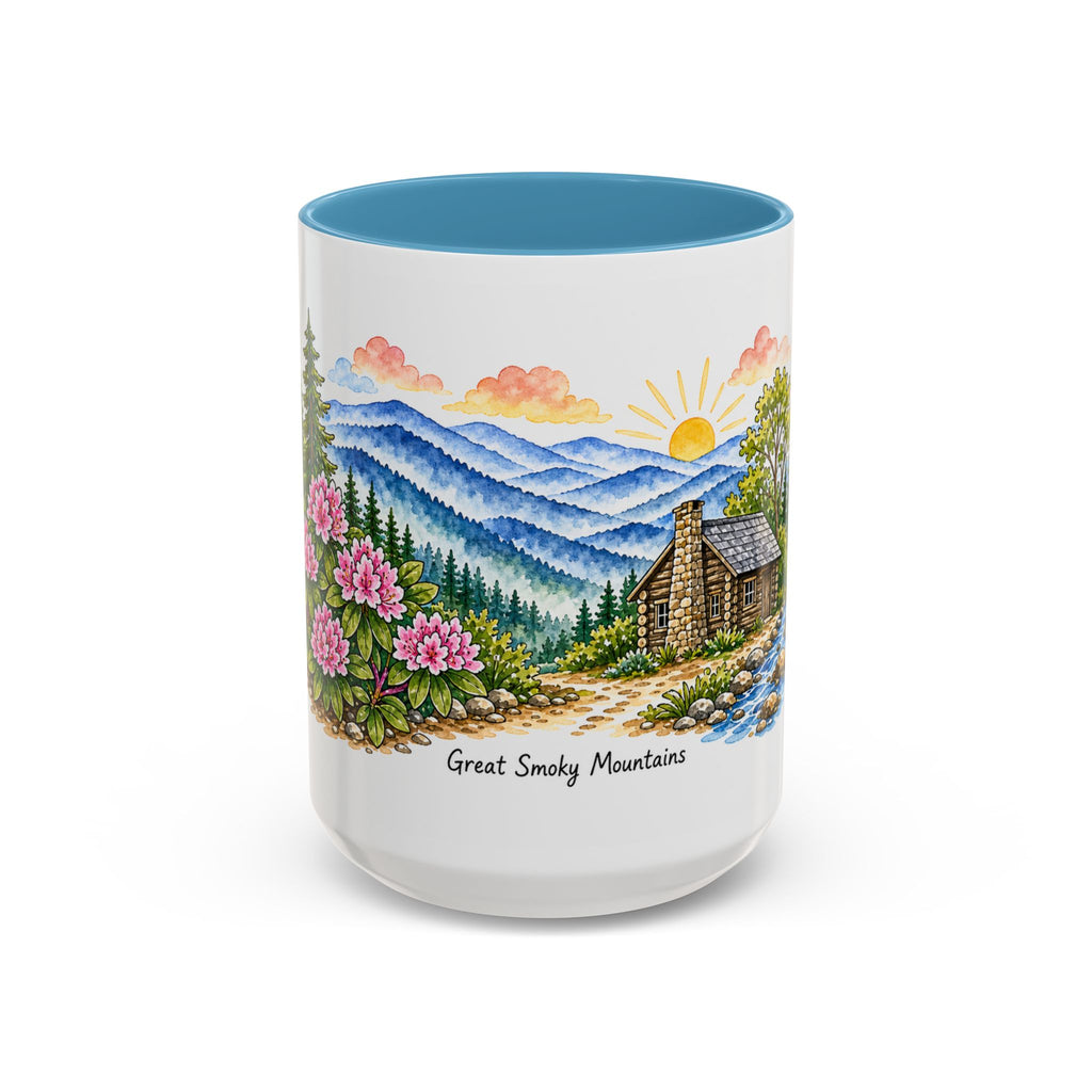 Great Smoky Mountains National Park Mug | US Travel Souvenir Accent Coffee Mug | 11oz 15oz Ceramic Cup