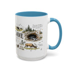 Wind Cave National Park Coffee Mug | South Dakota Cave Bison Prairie Gift | Accent Color Ceramic 11oz 15oz