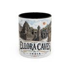 Ellora Caves Mug, India Travel Souvenir, Bucket List Gift, Accent Ceramic Coffee Mug 11oz 15oz