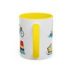 Key West Illustrated Travel Mug | City Souvenir Accent Coffee Mug | 11oz 15oz Ceramic Cup