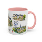 Luxembourg City Illustrated Travel Mug | City Souvenir Accent Coffee Mug | 11oz 15oz Ceramic Cup
