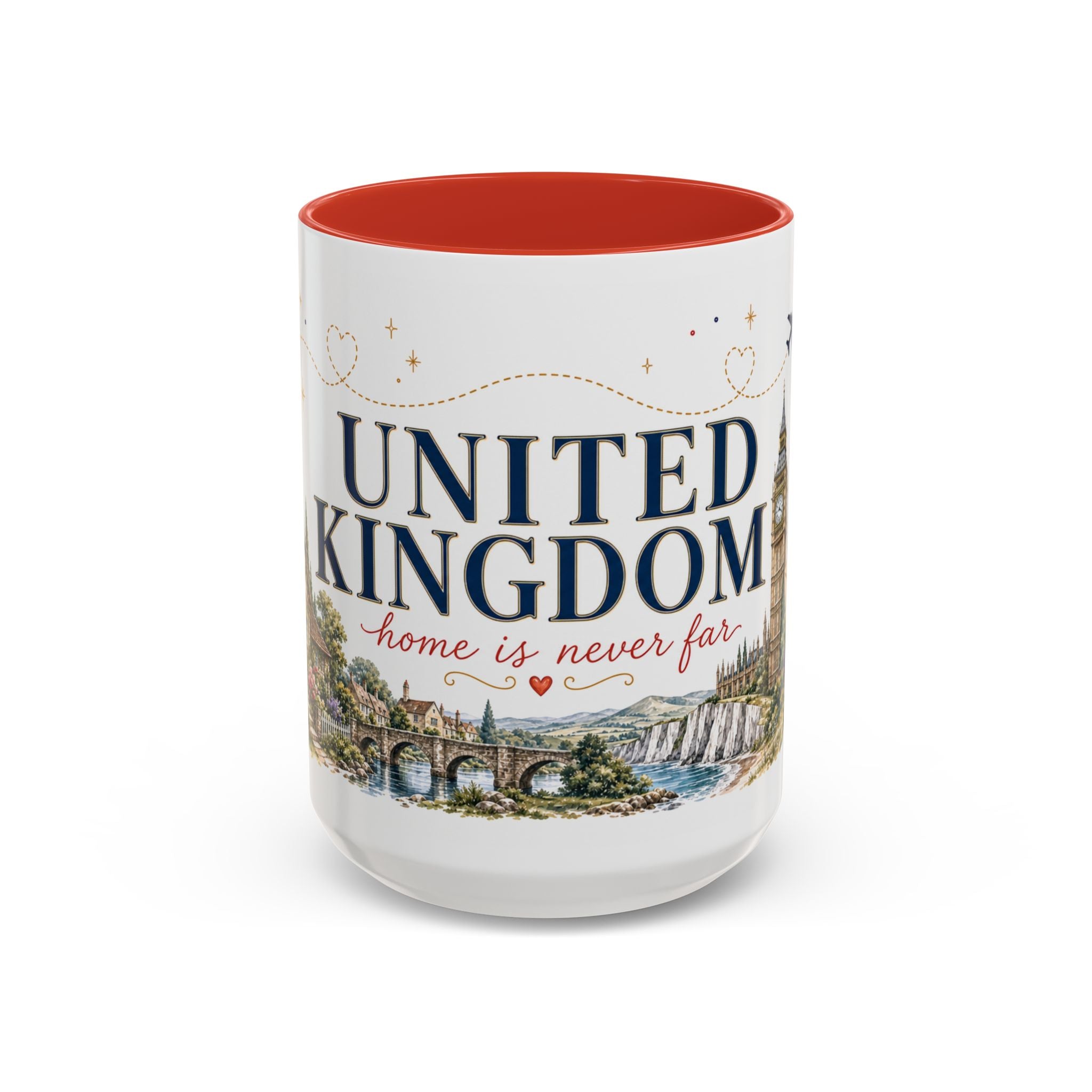 United Kingdom Home Country Mug | Moving Away Gift | Long Distance Friendship | 11 oz 15 oz Accent Mug