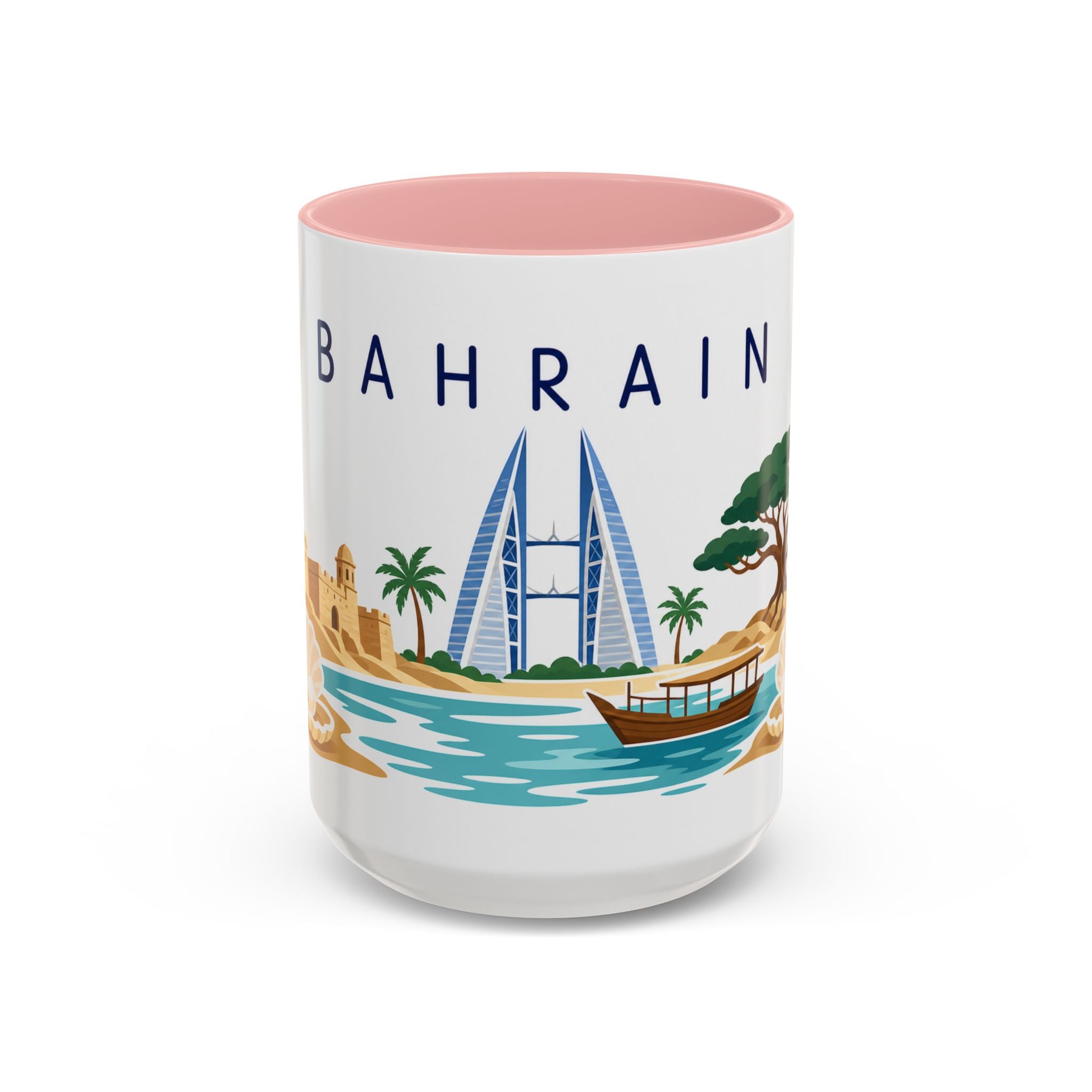 Bahrain Coffee Mug | Travel Souvenir Accent Mug | Country Gift Ceramic Cup 11oz 15oz