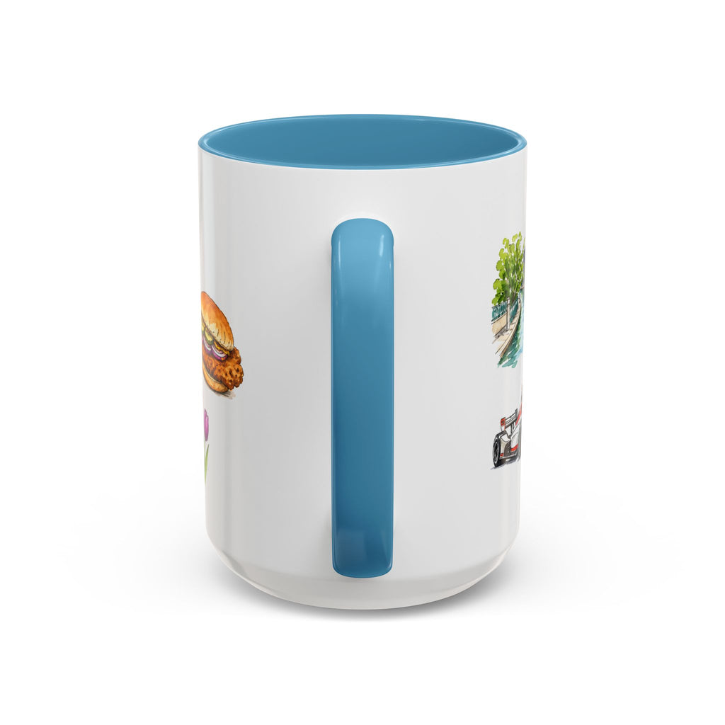 Indianapolis Illustrated Travel Mug | City Souvenir Accent Coffee Mug | 11oz 15oz Ceramic Cup