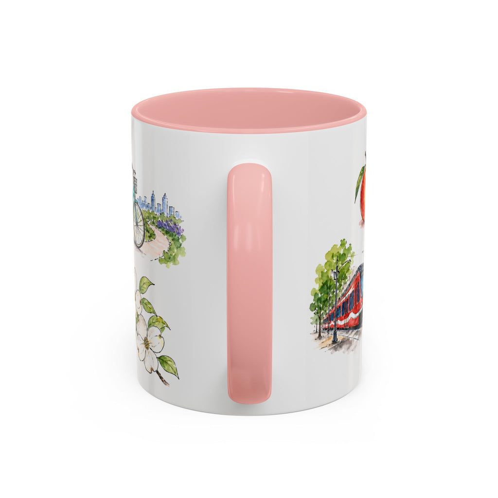 Atlanta Illustrated Travel Mug | City Souvenir Accent Coffee Mug | 11oz 15oz Ceramic Cup
