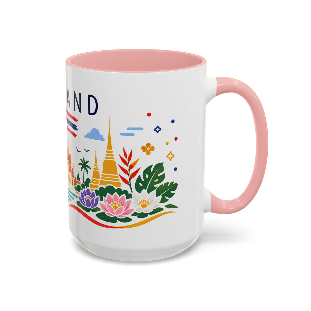 Thailand Coffee Mug | Travel Souvenir Accent Mug | Country Gift Ceramic Cup 11oz 15oz