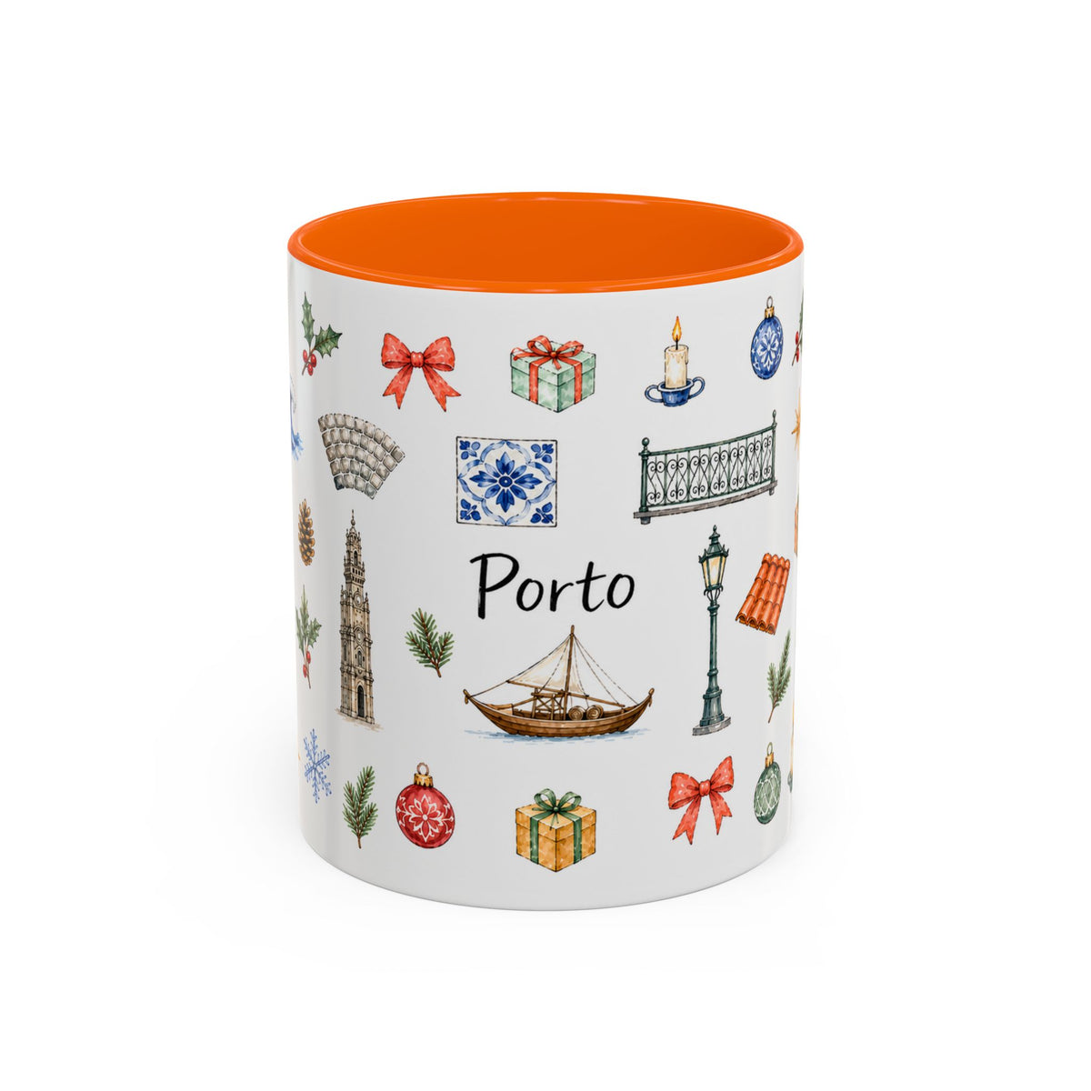 Porto Christmas Mug | Watercolor City Souvenir, Travel Gift (11oz/15oz)
