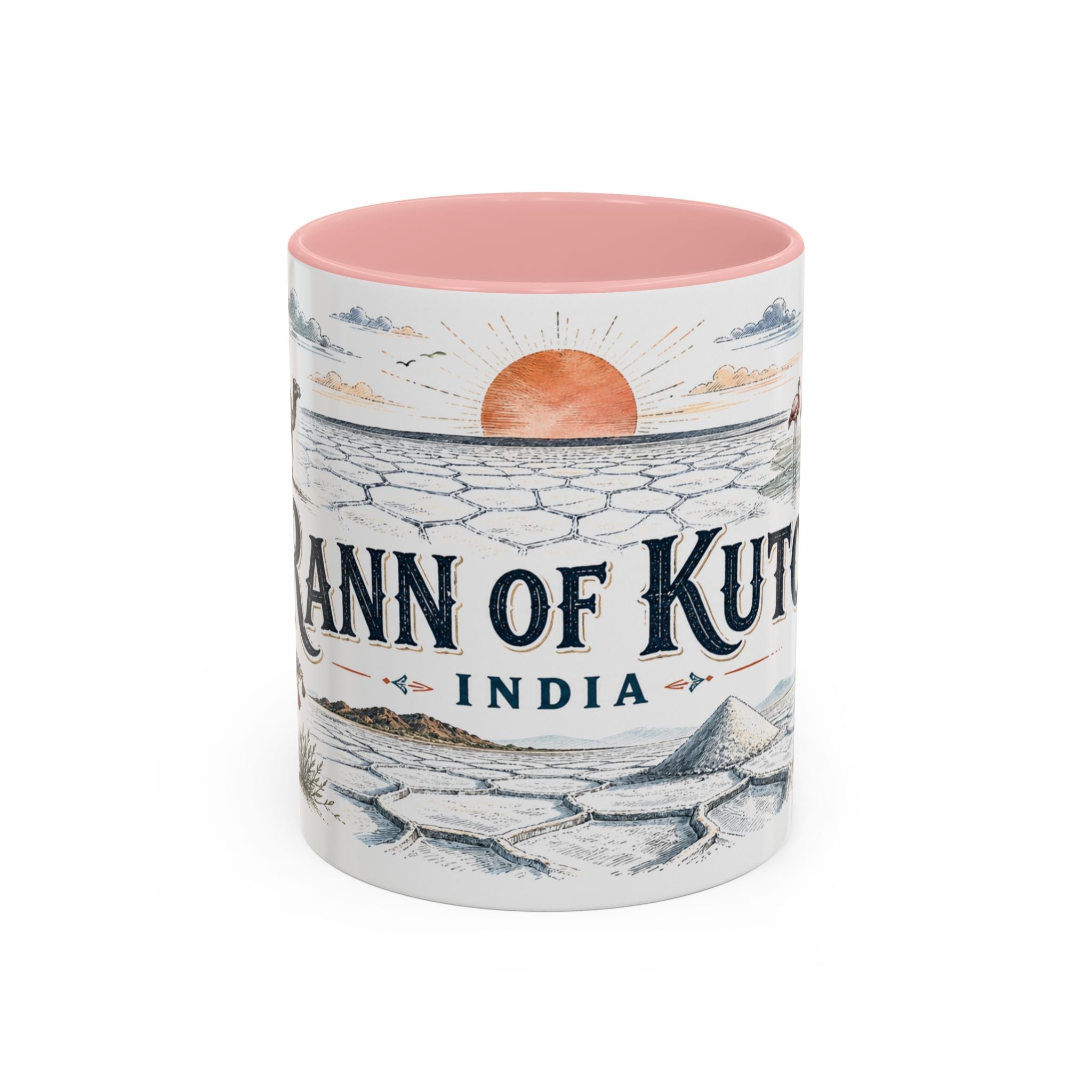 Rann of Kutch Mug, India Travel Souvenir, Bucket List Gift, Accent Ceramic Coffee Mug 11oz 15oz