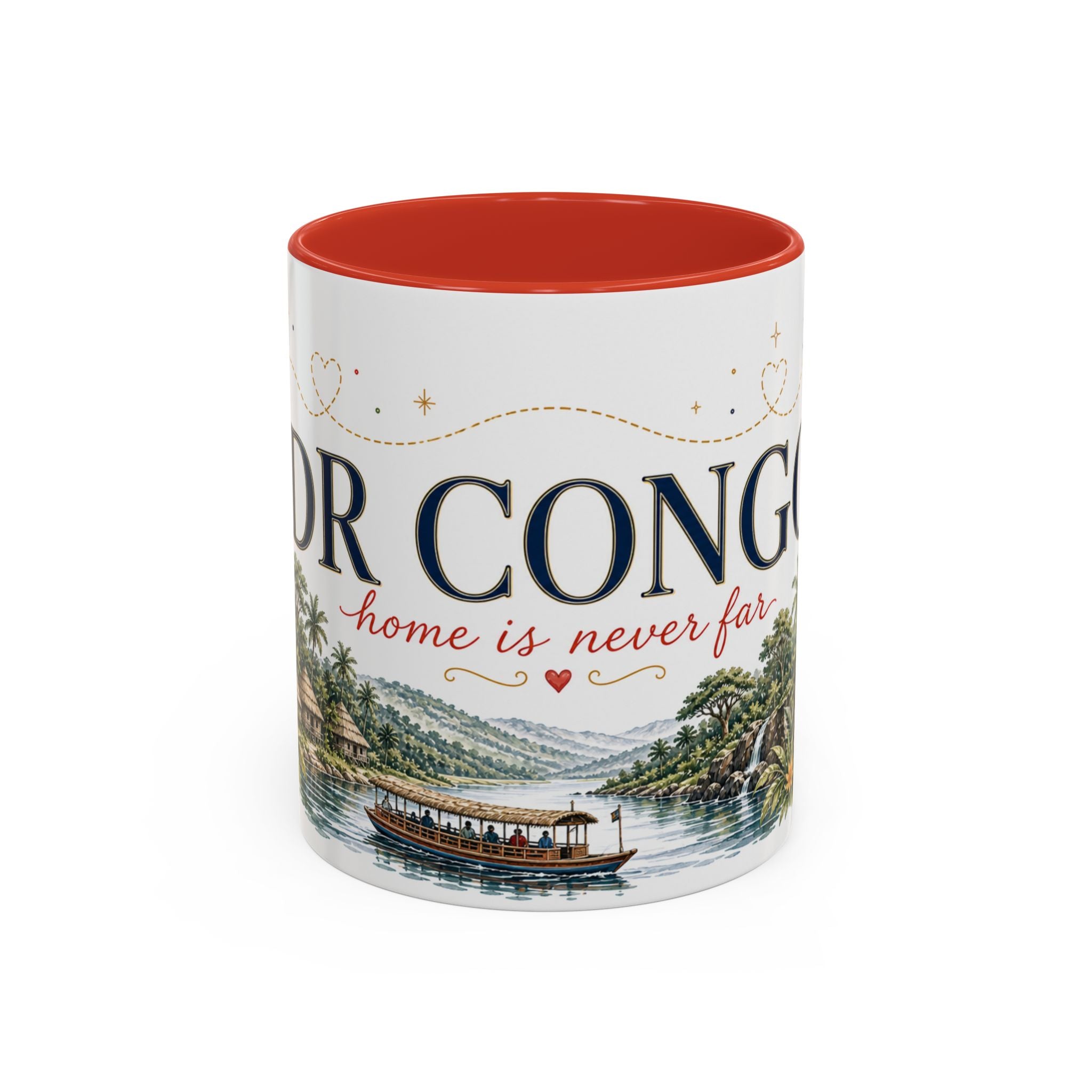 DR Congo Home Country Mug | Moving Away Gift | Long Distance Friendship | 11 oz 15 oz Accent Mug
