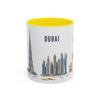 Dubai Coffee Mug | United Arab Emirates Travel Souvenir | Porcelain Decal City Gift | 11oz 15oz Accent Mug