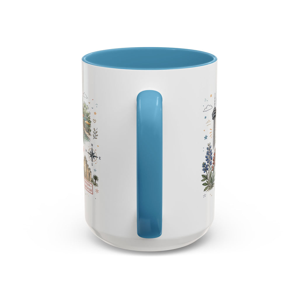 San Antonio Coffee Mug | Texas Souvenir City Gift | Accent Color Ceramic 11oz 15oz