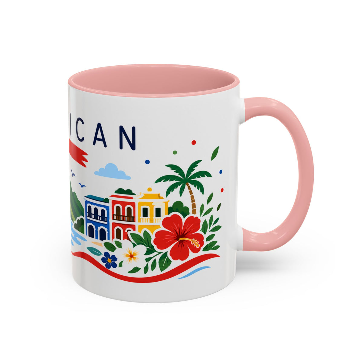 Dominican Republic Coffee Mug | Travel Souvenir Accent Mug | Country Gift Ceramic Cup 11oz 15oz