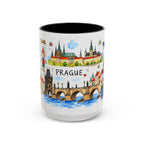 Prague Travel Mug | European City Souvenir Accent Coffee Mug | 11oz 15oz Ceramic Cup