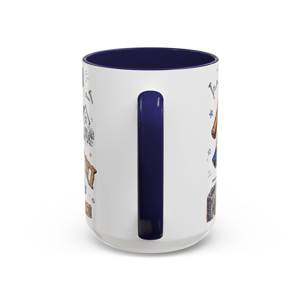 Mr Fix It Coffee Mug | Father's Day Gift for Dad | Accent Color Ceramic 11oz 15oz