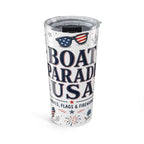 Boat Parade USA 20oz Tumbler | 4th of July Lake Tumbler | Insulated Stainless Steel Travel Cup