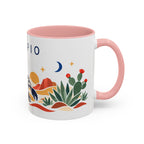 Scorpio Zodiac Coffee Mug | Scorpion and Desert Design | Astrology Birthday Gift | 11 oz 15 oz Ceramic Accent Mug