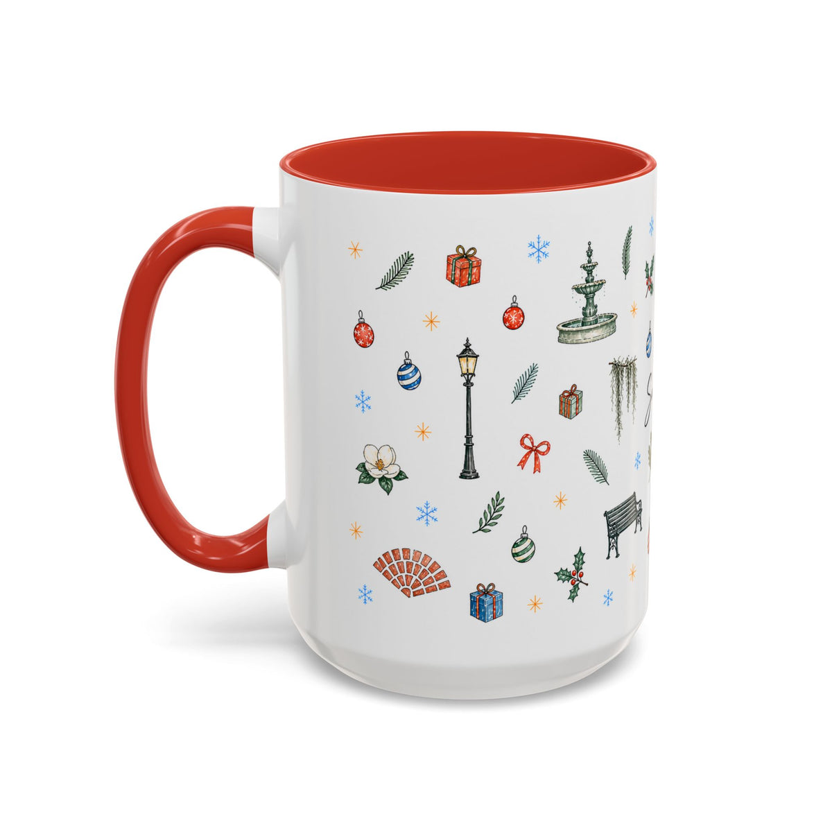 Savannah Christmas Mug | Watercolor City Souvenir, Travel Memories Cup