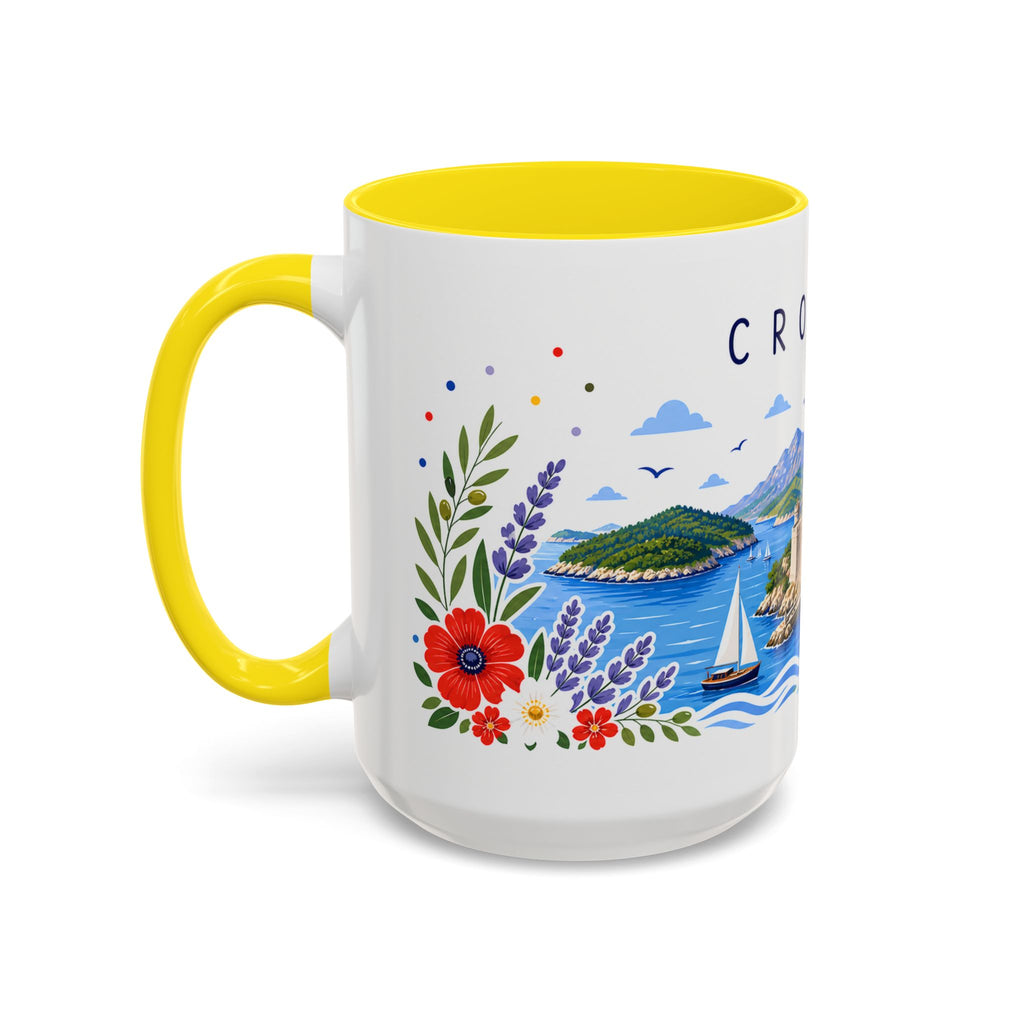 Croatia Coffee Mug | Travel Souvenir Accent Mug | Place Gift Ceramic Cup 11oz 15oz