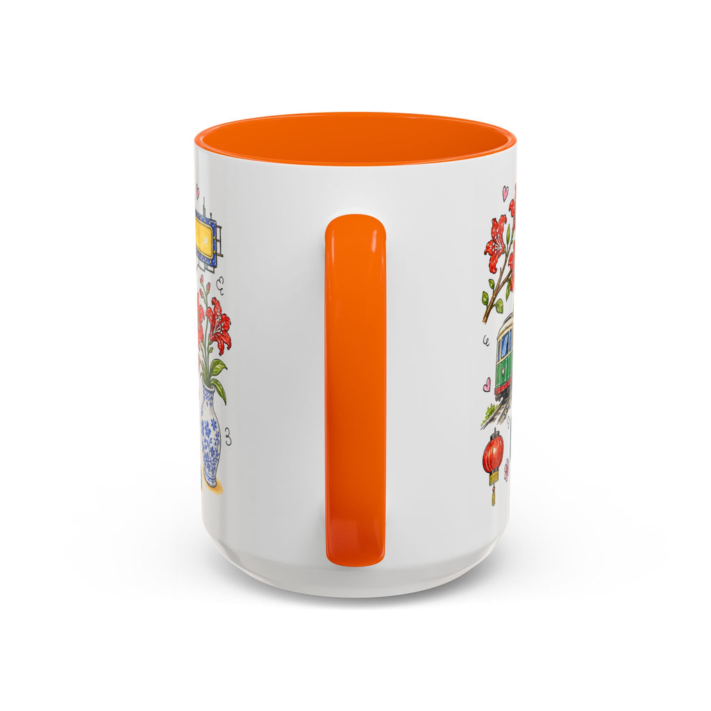 Hong Kong Illustrated Travel Mug | City Souvenir Accent Coffee Mug | 11oz 15oz Ceramic Cup