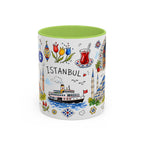 Istanbul Travel Mug | European City Souvenir Accent Coffee Mug | 11oz 15oz Ceramic Cup
