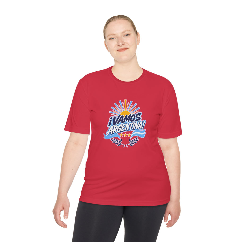 Argentina Soccer T Shirt, ¡Vamos Argentina! Tee, World Football Fan Shirt, Moisture Wicking Sport Tee