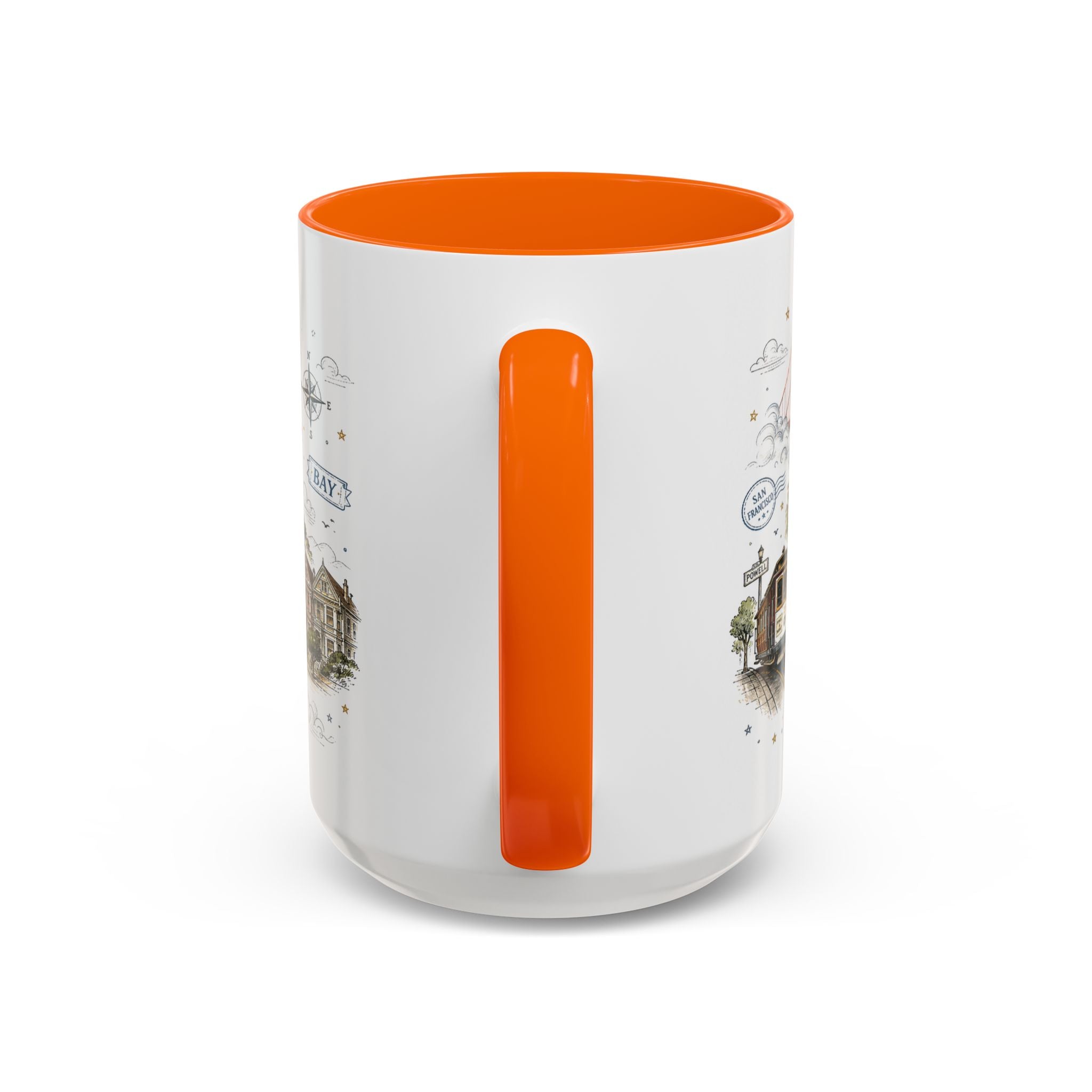 San Francisco Coffee Mug | California Souvenir Travel Gift | Accent Color Ceramic 11oz 15oz