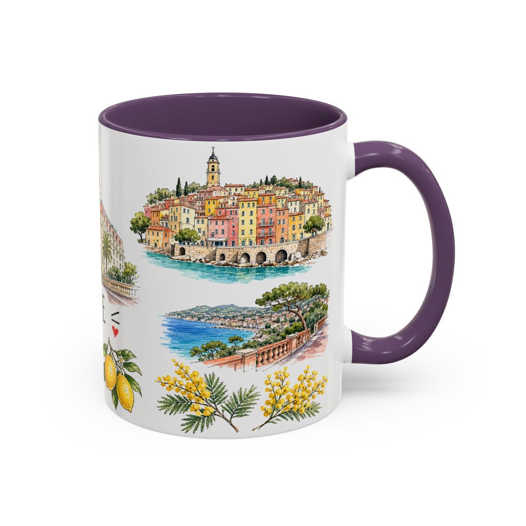 Nice Illustrated Travel Mug | City Souvenir Accent Coffee Mug | 11oz 15oz Ceramic Cup