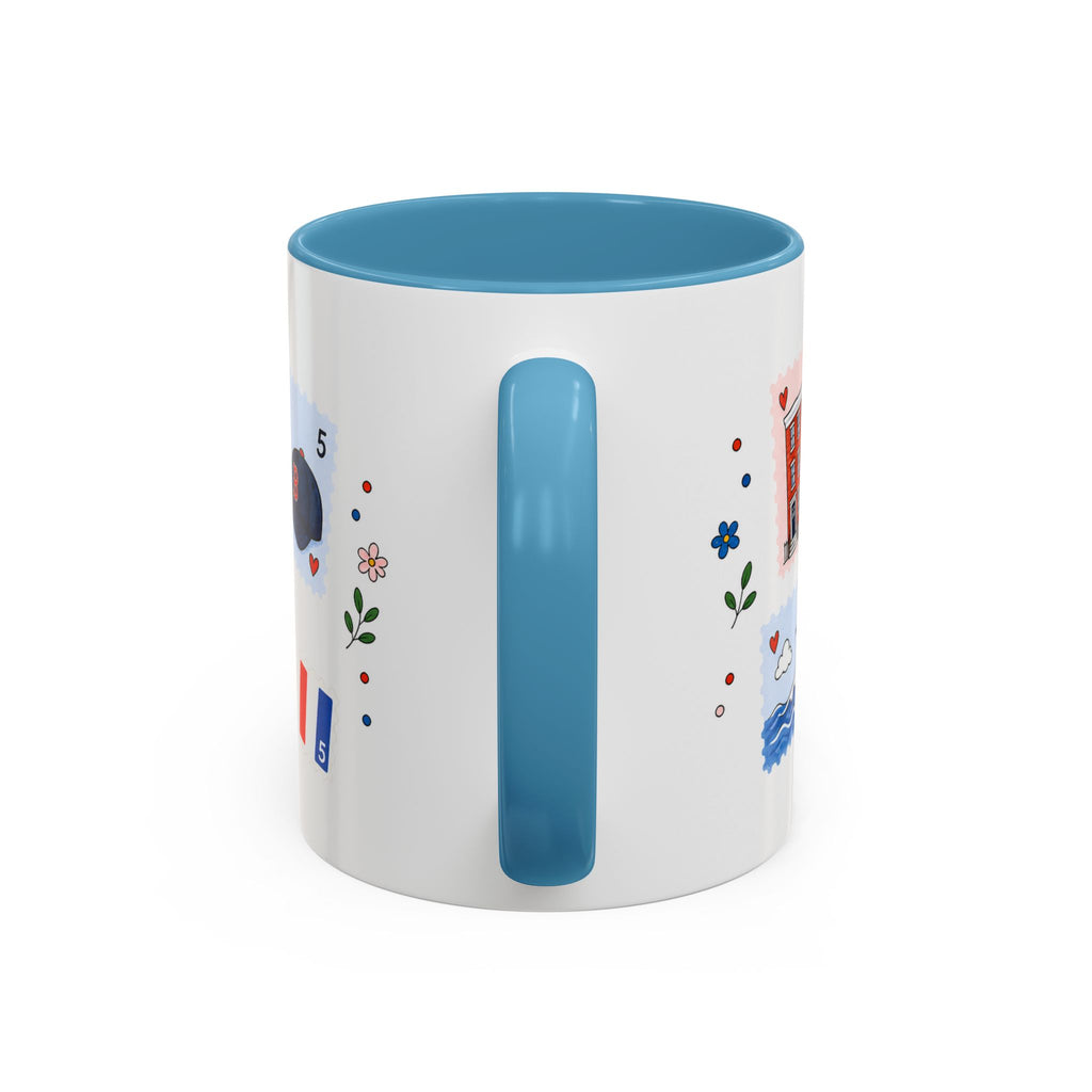 Boston Coffee Mug | Postage Stamp Collage Mug | Travel Souvenir Accent Cup 11oz 15oz