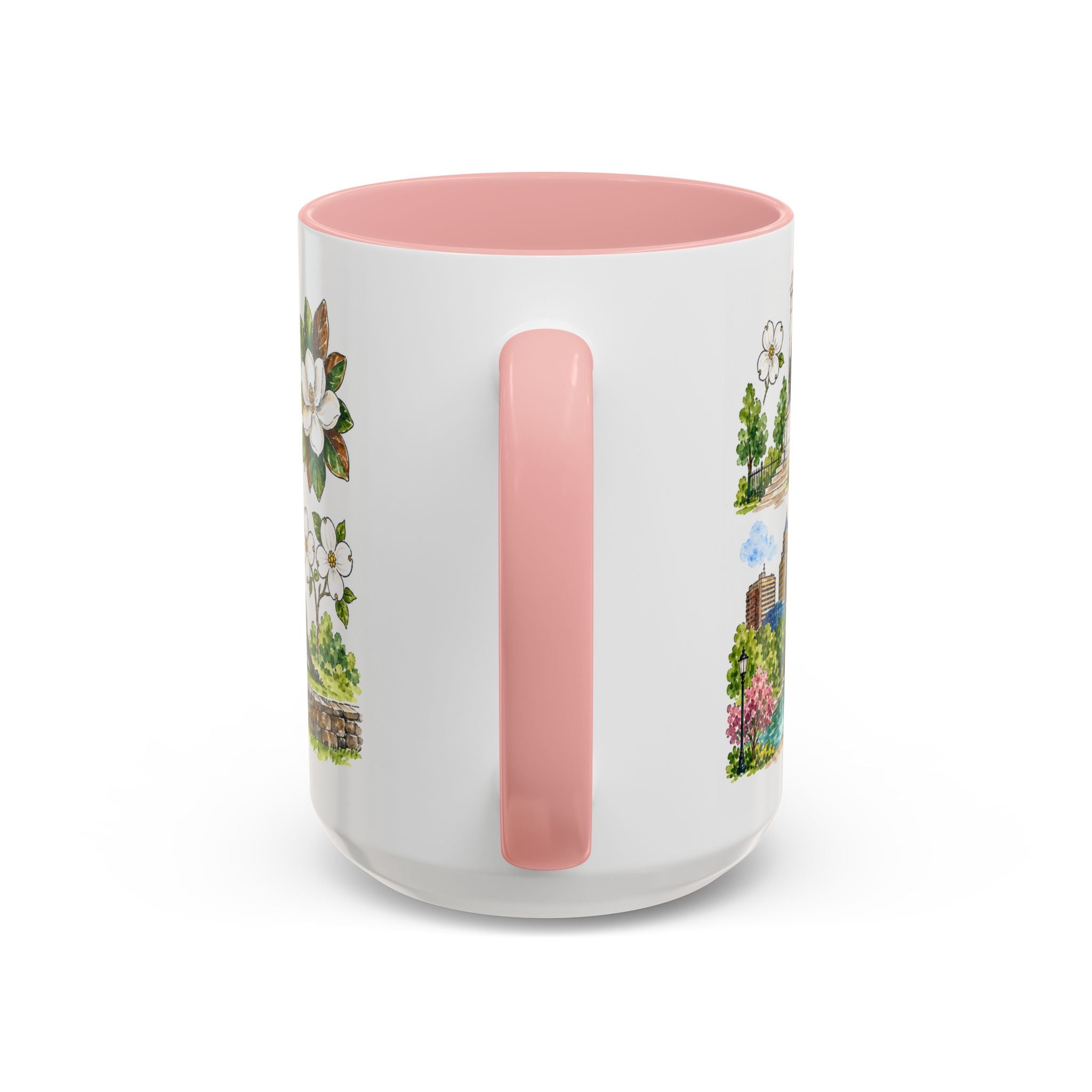 Greensboro Illustrated Travel Mug | City Souvenir Accent Coffee Mug | 11oz 15oz Ceramic Cup