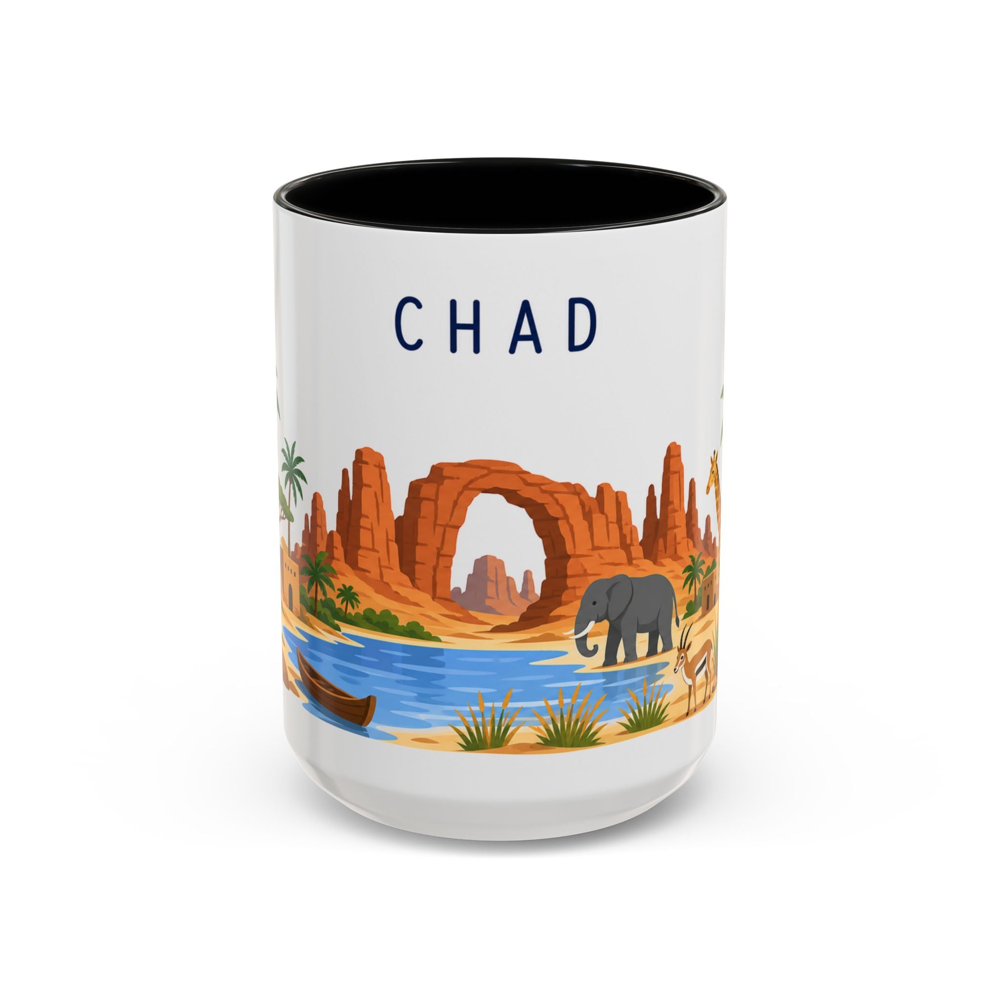 Chad Coffee Mug | Travel Souvenir Accent Mug | Country Gift Ceramic Cup 11oz 15oz