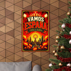 Spain World Cup Poster | Rally Fan Art Print | 2026 Soccer Wall Decor