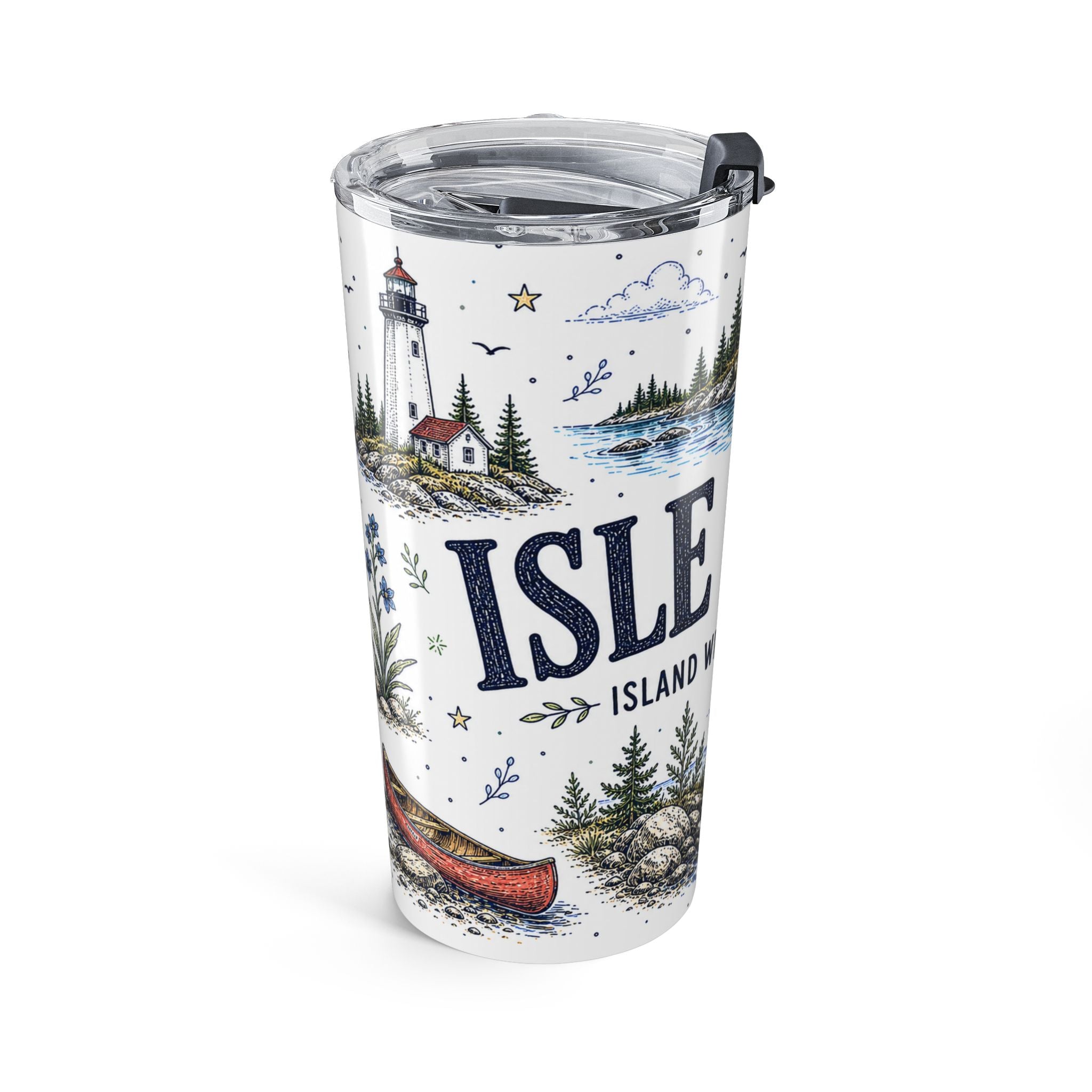 Isle Royale National Park 20oz Tumbler | Michigan Island Wilderness Hiking Gift | Insulated Stainless Steel Travel Cup