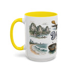 Da Nang Coffee Mug | Vietnam Travel Souvenir | Vintage Illustrated City Gift | 11 oz 15 oz Accent Mug