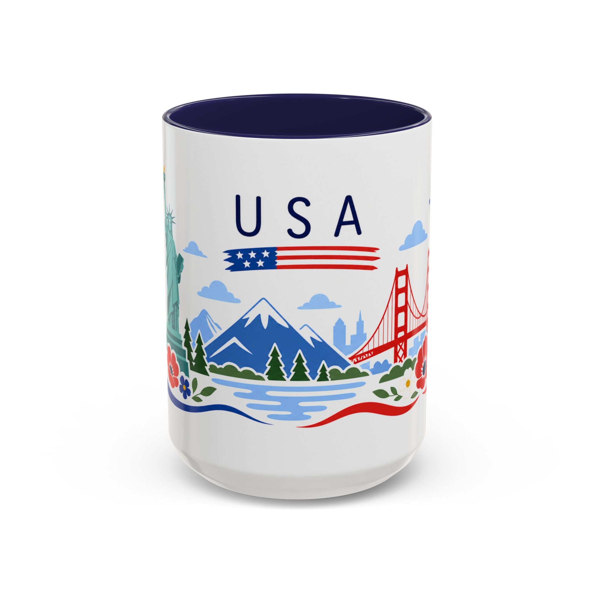 United States Coffee Mug | Travel Souvenir Accent Mug | Country Gift Ceramic Cup 11oz 15oz