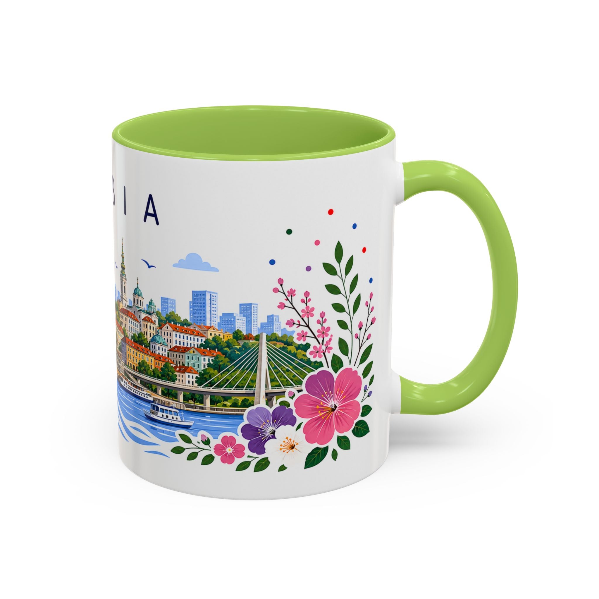 Serbia Coffee Mug | Travel Souvenir Accent Mug | Place Gift Ceramic Cup 11oz 15oz