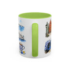 Stockholm Illustrated Travel Mug | City Souvenir Accent Coffee Mug | 11oz 15oz Ceramic Cup