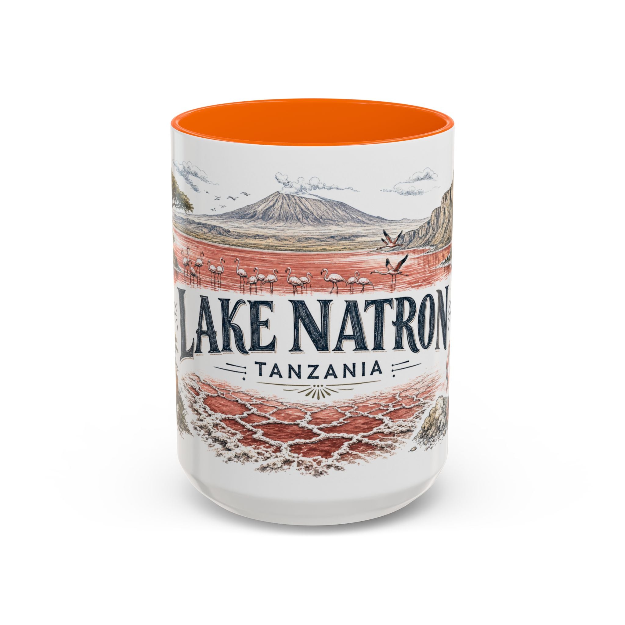 Lake Natron Mug, Tanzania Travel Souvenir, Bucket List Gift, Accent Ceramic Coffee Mug 11oz 15oz