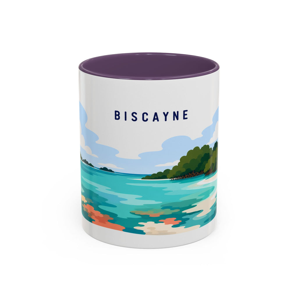 Biscayne National Park Coffee Mug | Solid Color Block Park Souvenir | 11oz 15oz Accent Mug