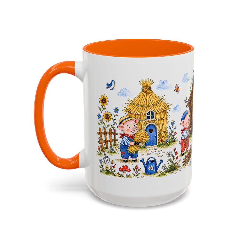 Three Little Pigs Mug | Storybook Fairy Tale Accent Coffee Mug | EveryLegend
