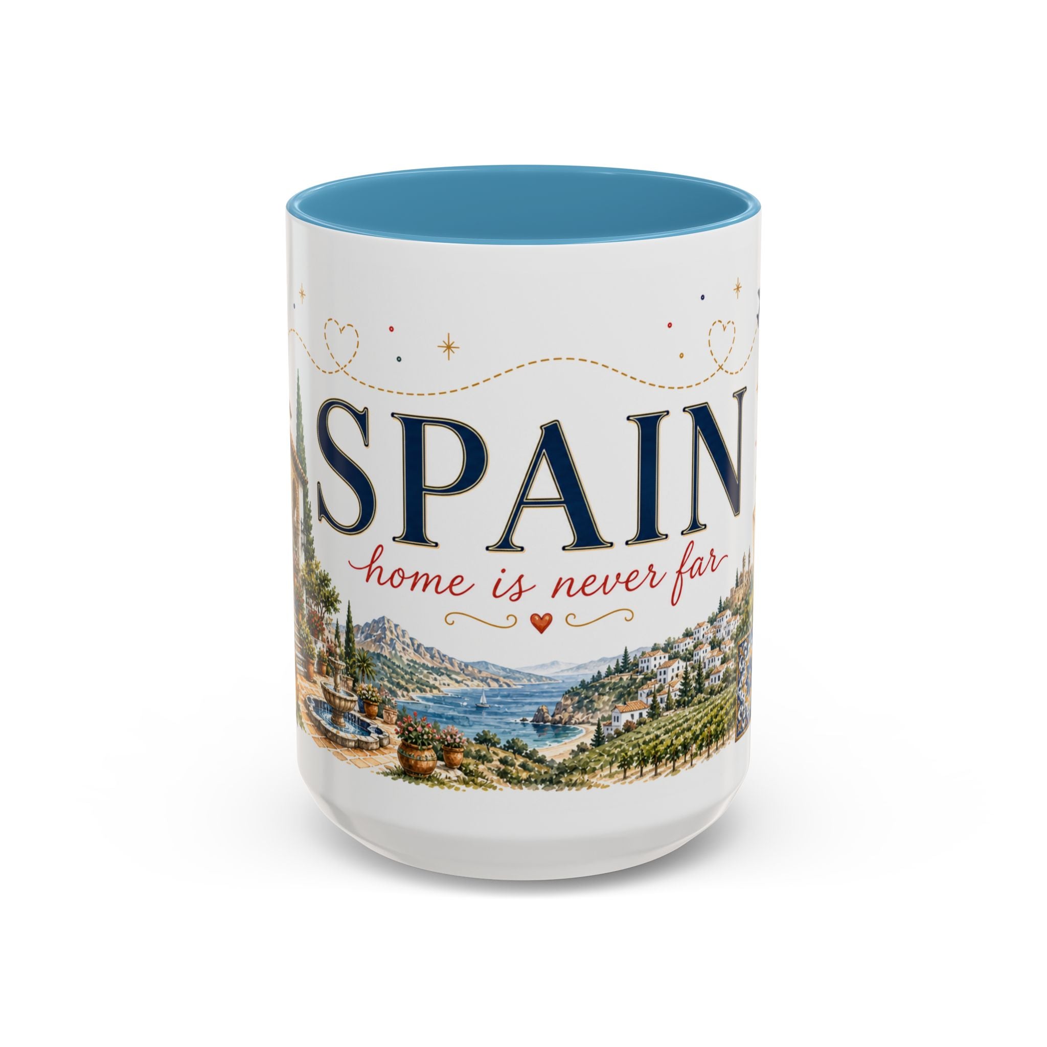 Spain Home Country Mug | Moving Away Gift | Long Distance Friendship | 11 oz 15 oz Accent Mug