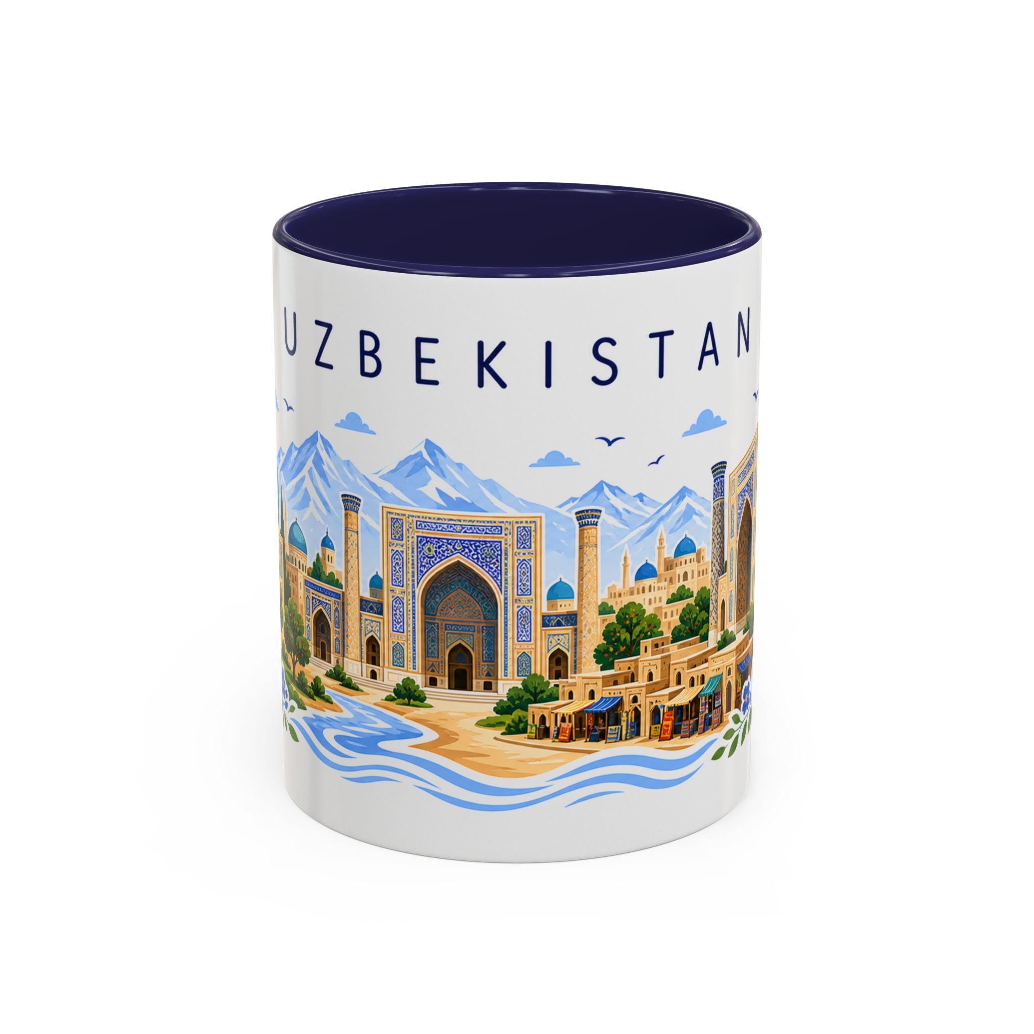 Uzbekistan Coffee Mug | Travel Souvenir Accent Mug | Place Gift Ceramic Cup 11oz 15oz