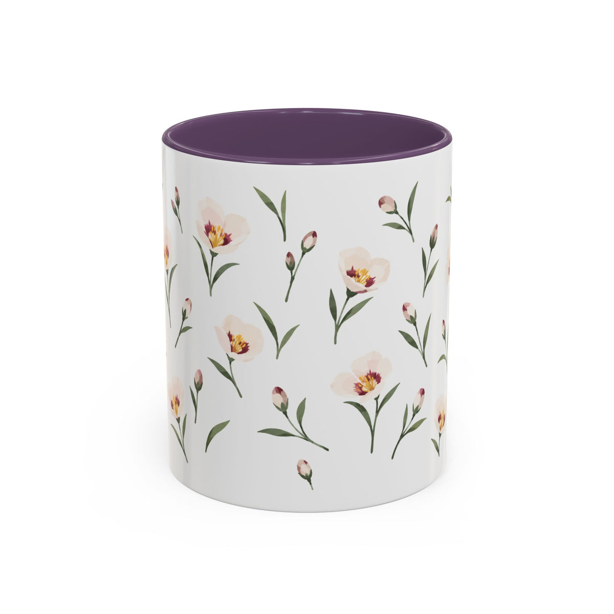 Utah Sego Lily Mug, State Flower Floral Coffee Cup, 11oz Botanical Gift
