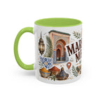 Marrakech Medina Coffee Mug | Travel Destination Souvenir Gift | Accent Color Ceramic 11oz 15oz