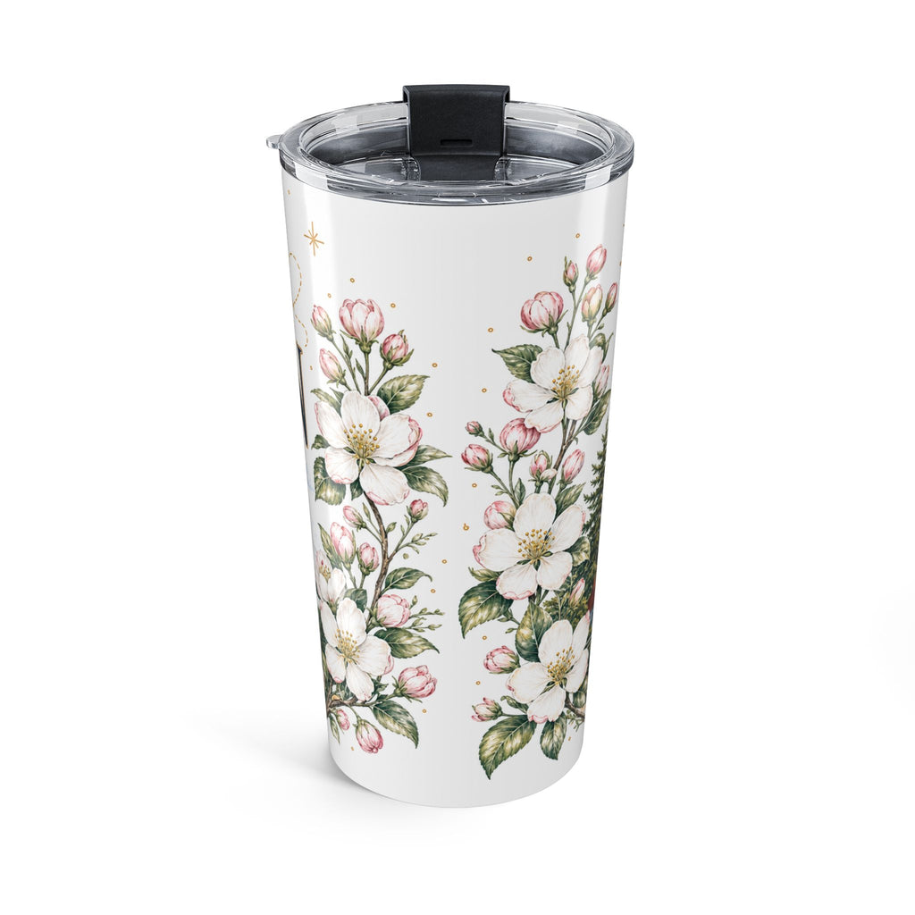 Michigan State Flower 20oz Tumbler | Apple Blossom Botanical State Flower Gift | Insulated Stainless Steel Travel Cup