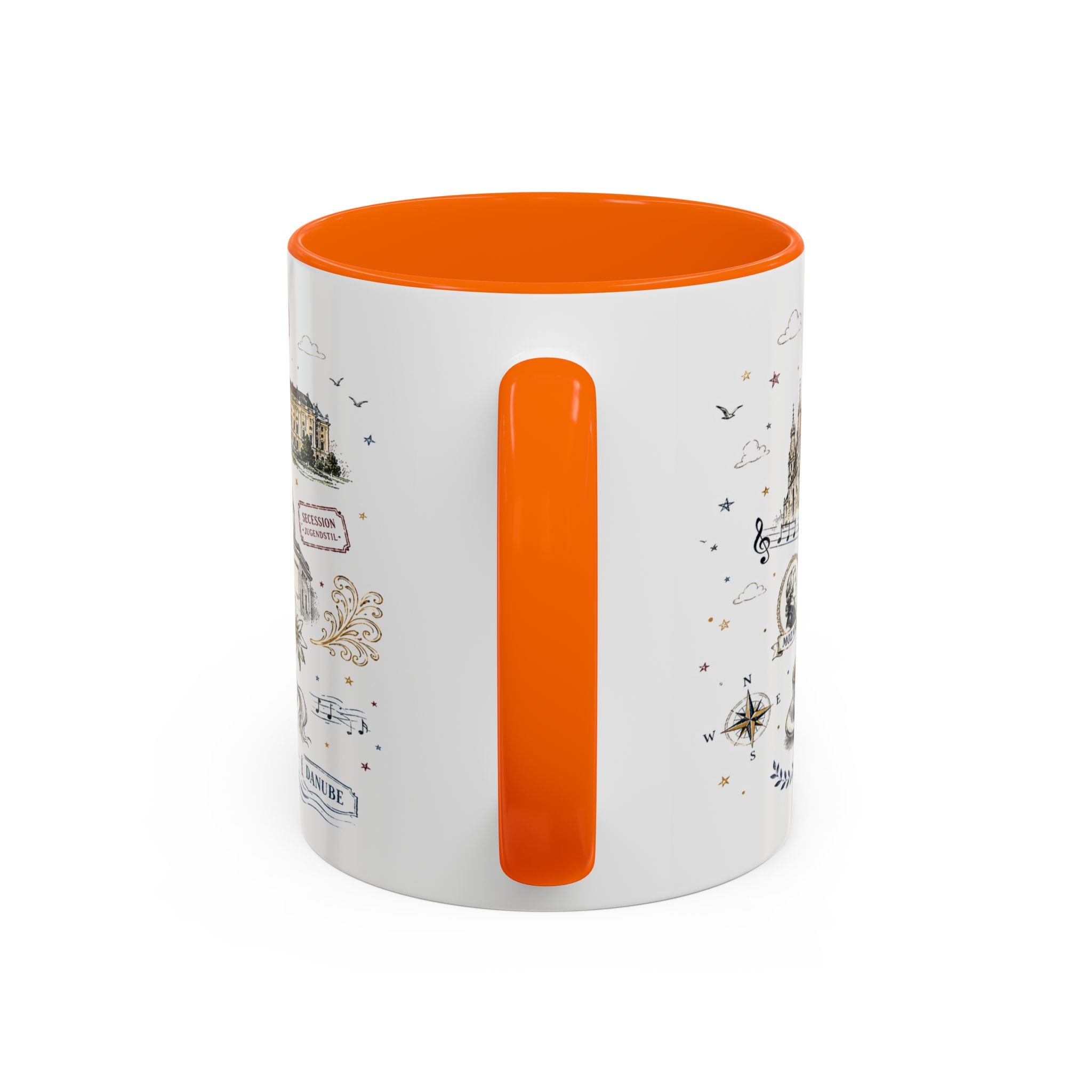 Vienna Coffee Mug | Austria Souvenir Travel Gift | Accent Color Ceramic 11oz 15oz