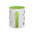 Maine White Pine Cone and Tassel Mug, State Flower Floral Coffee Cup, 11oz Botanical Gift