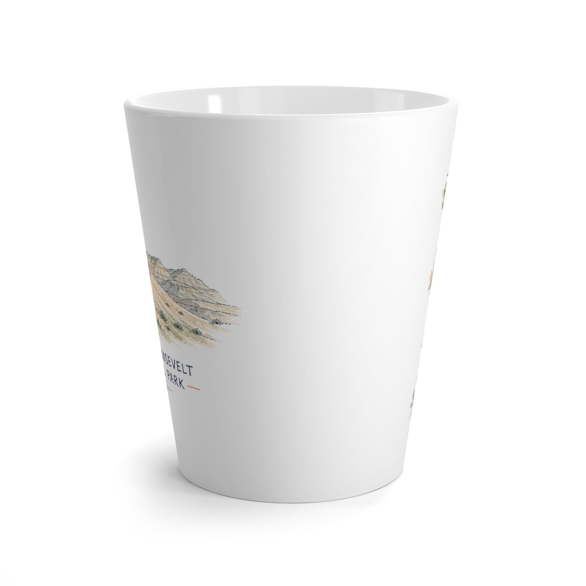 Theodore Roosevelt National Park Latte Mug | Pastel Watercolor Nature Coffee Cup | 12 oz Travel Souvenir Gift