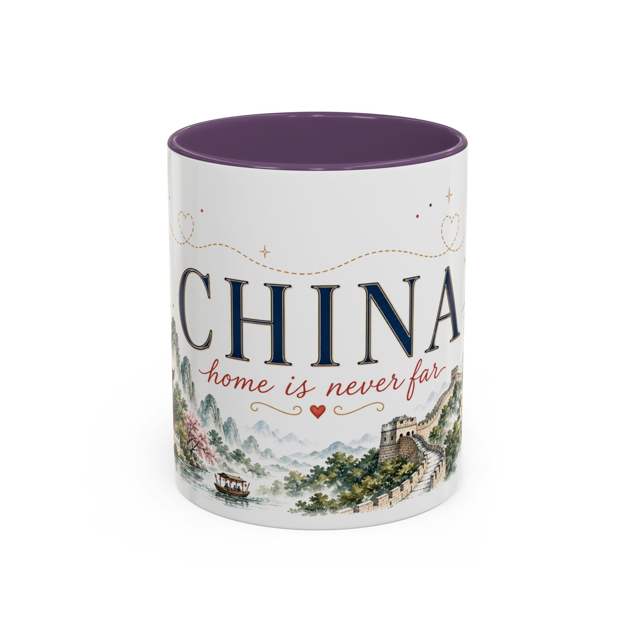 China Home Country Mug | Moving Away Gift | Long Distance Friendship | 11 oz 15 oz Accent Mug